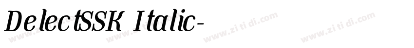 DelectSSK Italic字体转换